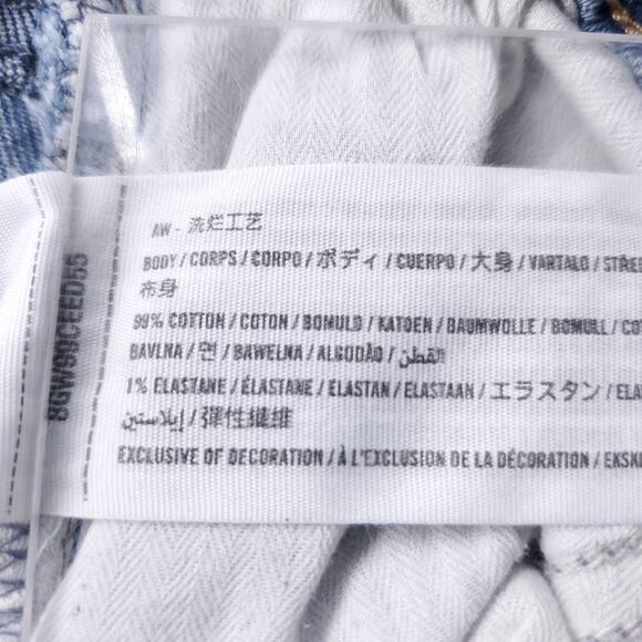 Abercrombie & Fitch Jeans Women 27/4 Blue The 90s Straight Split Hem Streetwear - Picture 12 of 13